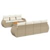 VidaXL Salon de Jardin avec Coussins 8 pcs, Canapés de Terrasse, Ensemble de Meubles de Patio, Mobilier d'Extérieur, Beige 3257241