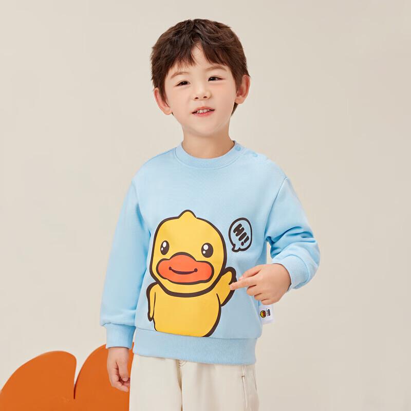 B.Duck Boys' Playful Duck Crew Neck Sweatshirt