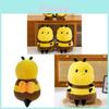 Kids Friendly Bee Plush Pillow Toy With Short Fluffy Fabric For Bedroom Decor
