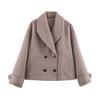 New, retro versatile double-placket short coat coat 3046297