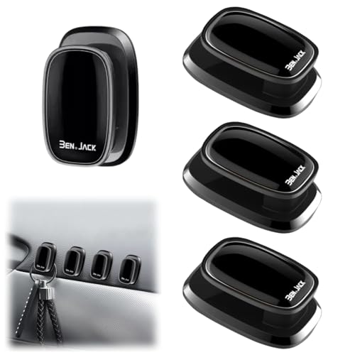 

Jravezt Car Hooks, Pack of 4, Adhesive, Portable, Mini Car Storage Hooks, Easy to Install, Car Key Storage, Cable Storage, Small Item Storage, Wa