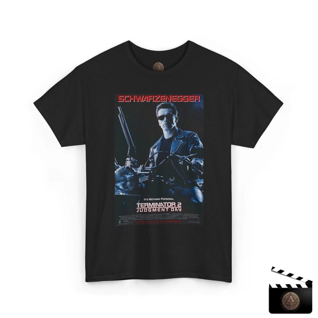 Terminator 2 Retro Filmplakat T-Shirt Für Männer & Frauen, T2 Tag der Abrechnung T-Shirt