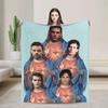 The Vampire Diaries Damon Salvatore Coperta Plaid Peluche Super Morbida Flanella Copriletto per Camera da Letto Campeggio Copri Letto