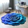 Non-slip Peony Floor Mat Special-shaped Bathroom Floor Mat  for Living Room Tea Table Bedside