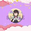 Cartoon Monogatari Series Badge Anime Hitagi  Koyomi Araragi Lapel Pins Round Brooches for Bag Clothes Hat Decor Jewelry Gifts