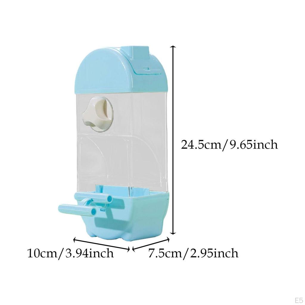 Automatic Bird Feeder Food Container Anti Splashing Hanging Feeding Station Parrot Dispenser