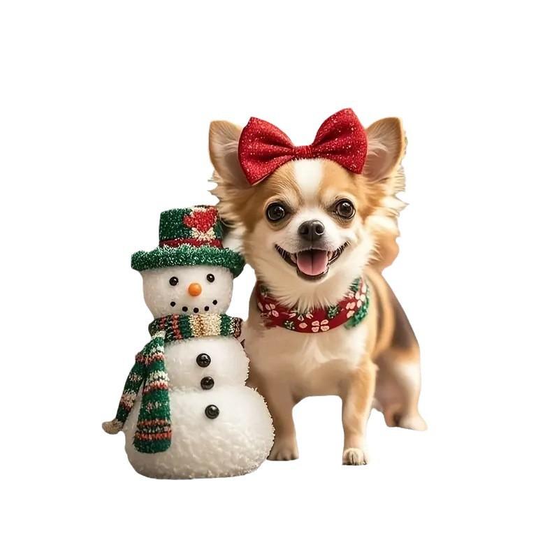 

Рождественский новый милый снеговик собака праздничный кулон акриловый брелок подвеска автомобильный кулон украшение зелёный