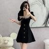 Plus Size French Bow Slimming Dress for Pear-Shaped Women - Niche Design Skirt