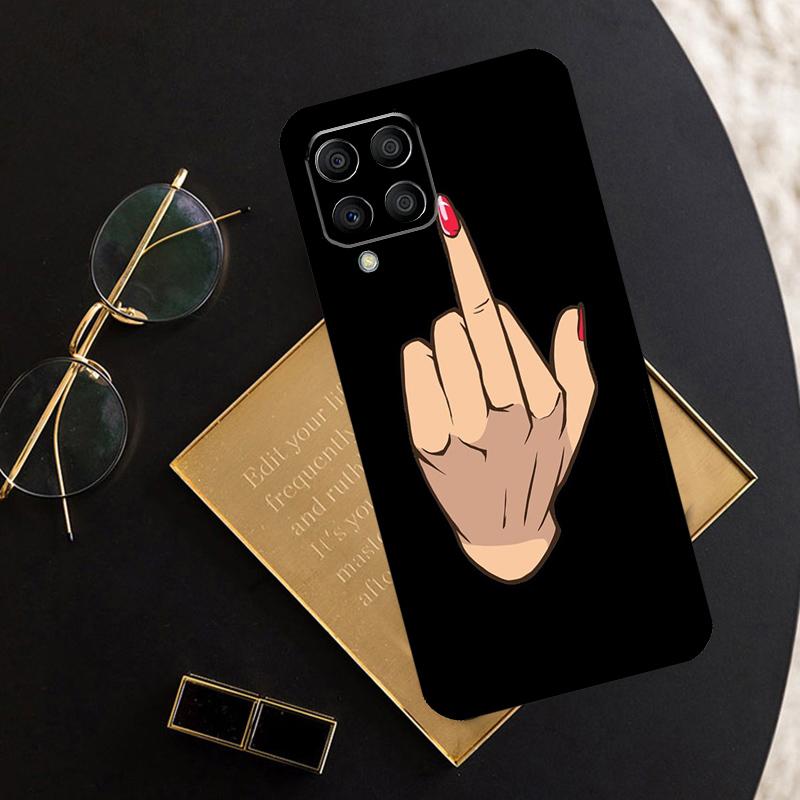 Cartoon Middle Finger For Samsung Galaxy M12 M13 M14 M15 M35 M55 M34 M54 M33 M53 M21 M31 M11 M32 M52 M06 M16 Case