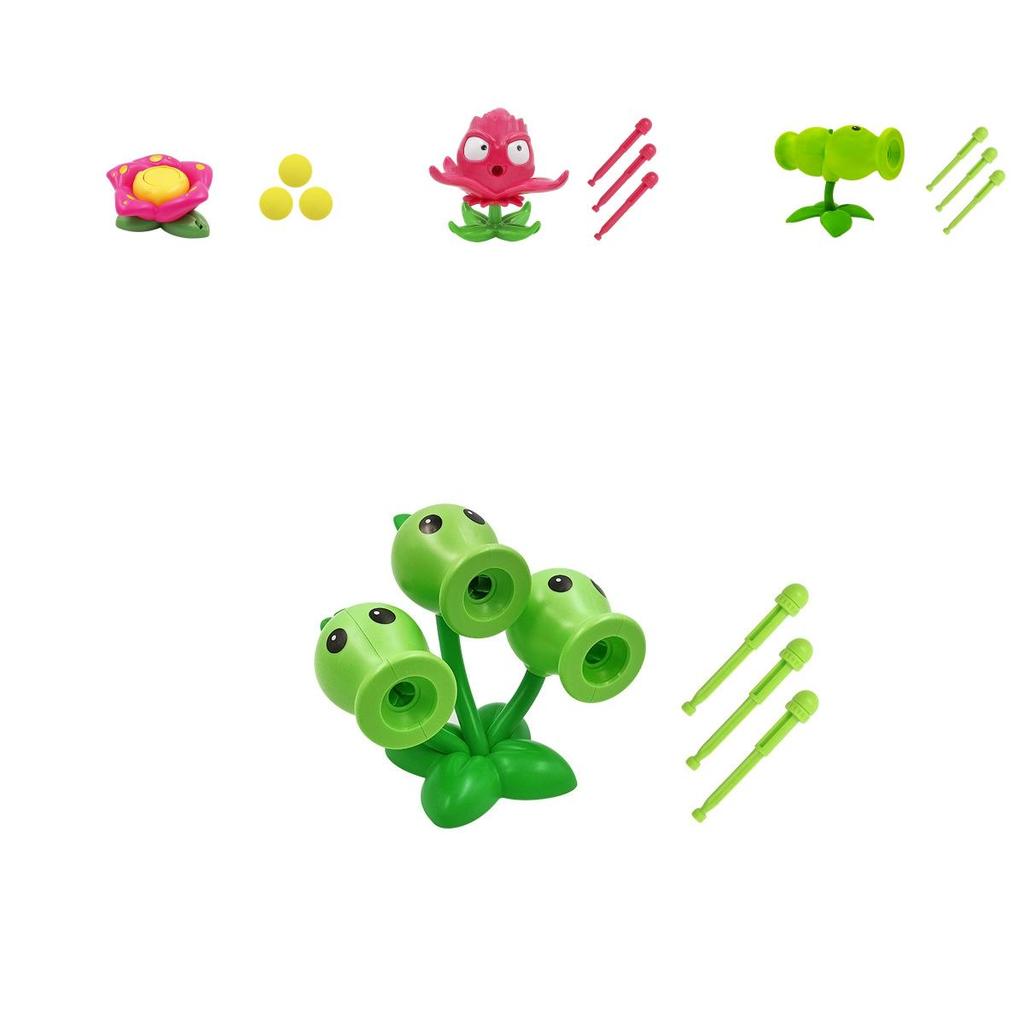 Plant Vs. Zombies Collectible Figures With Various Weapons And Ammunition