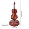 Violin Music Box,Wind Up Musical Box Violin with Rotatings Base,Mini Replicas Musical Instrument Model,Desktop Ornament