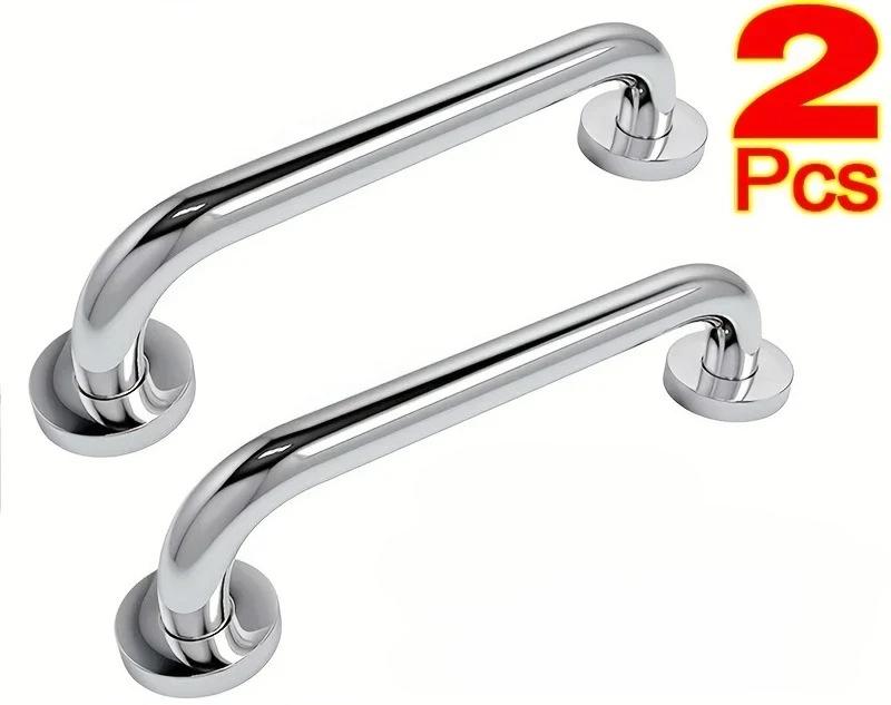 Stainless Steel Bathroom Grab Bar , Non-Slip Safety Handle for Shower, Wall Support, Stainless Steel
