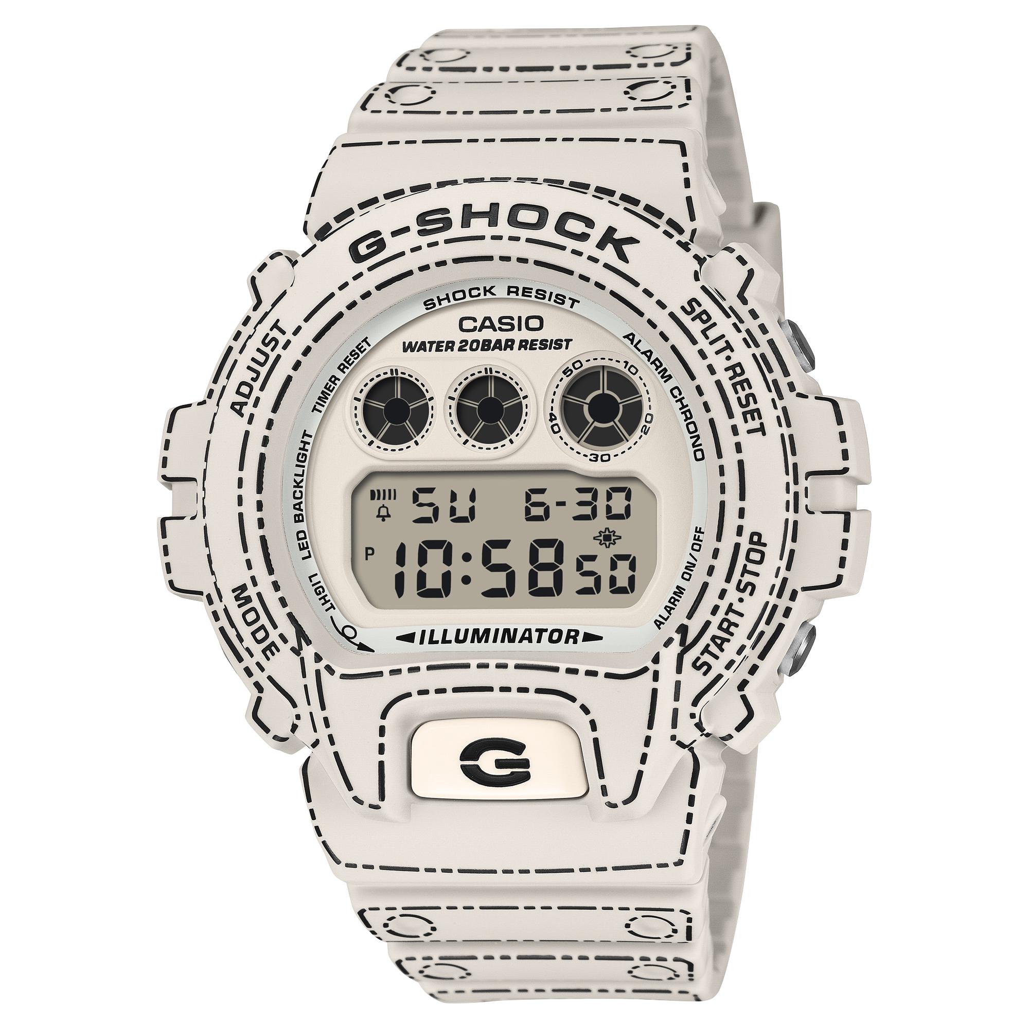 

Casio G-SHOCK Men s Resin 200M Water Resistant Shock Resistant Alarm Quartz Watch DW-6900RGM-5 коричневый