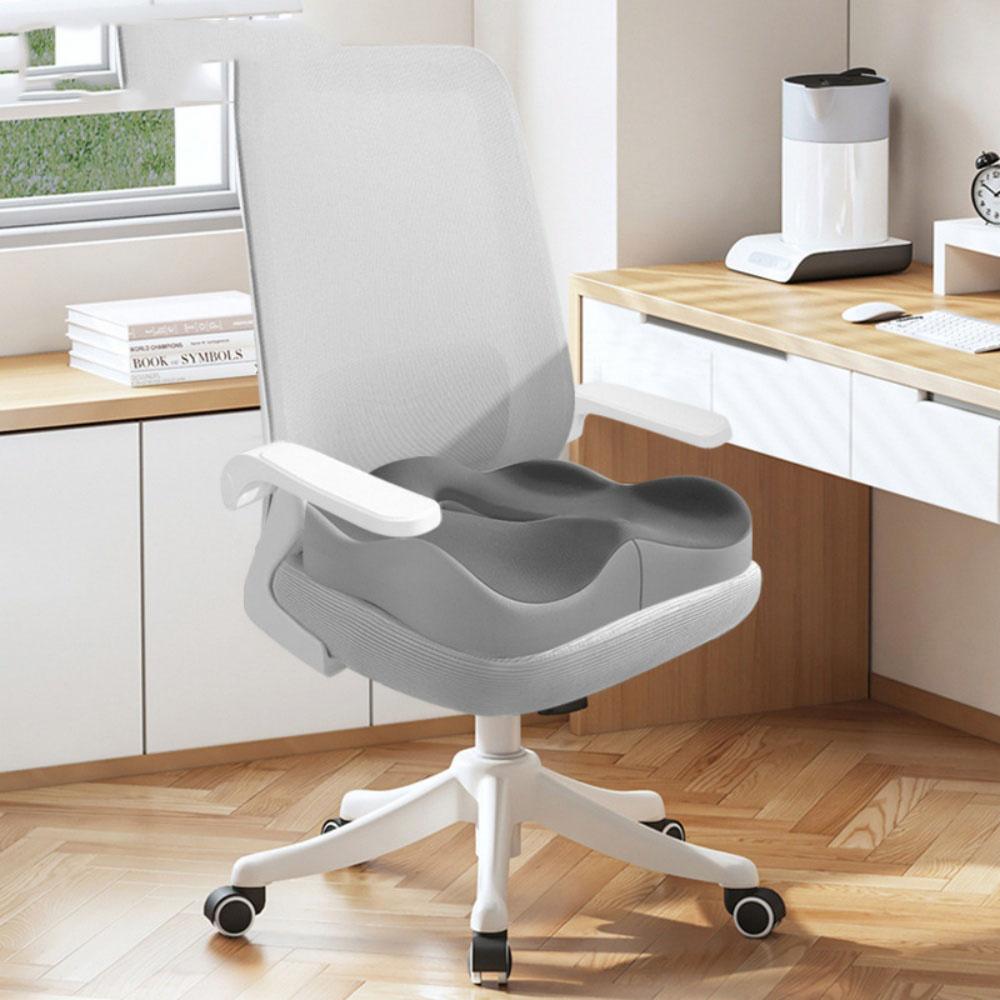 

1pc Ergonomic Memory Foam Seat Cushion 3D Support Cushion Washable Polyester Comfortable for Long Sitting Car Office Essentials серый