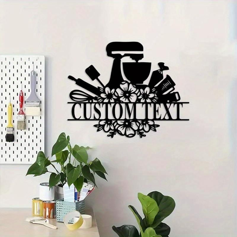 Exquisite Custom Baking Metal Wall Art, Personalized Baker Name Sign, Ideal Baker Gift & Stunning Kitchen Decor