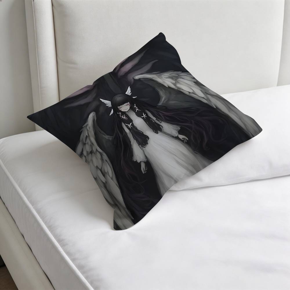 GGenshin Columbina Impact Square Pillow Case Soft Decorative Throw Pillow Cover for Home Sofa Bed