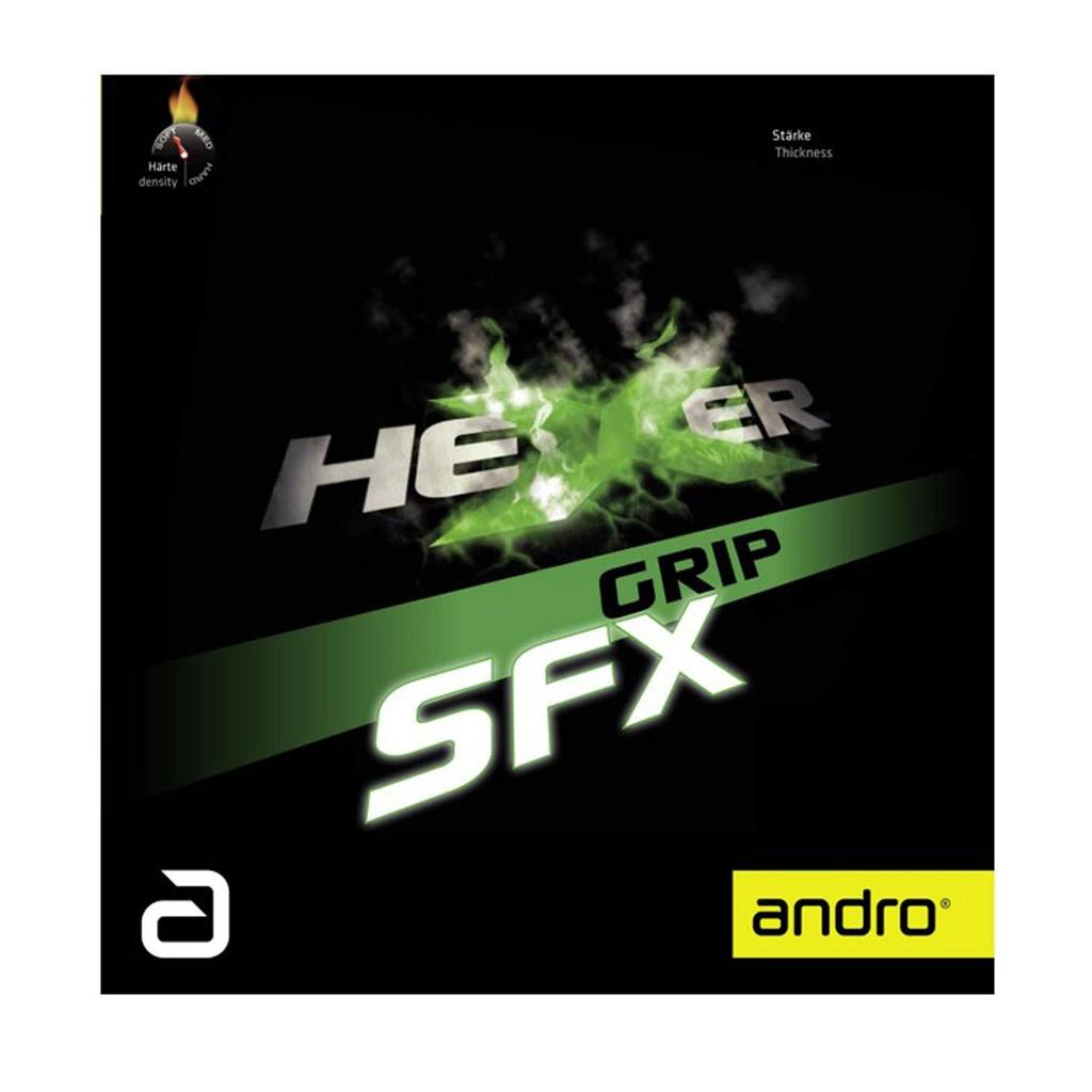 Andro Table Tennis Rubber HEXER GRIP SFX Grip Inverted Soft Tension Black 112294 (Hexa SFX) (Spin) 2.1