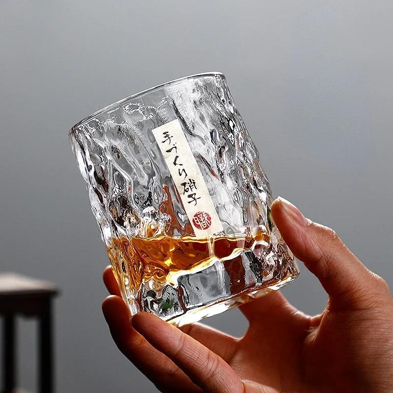 Whiskey Glass Japanese Wine Glass Household Glass Wine Glass Creative Glacier Pattern Beer Mug Coffee Mugs