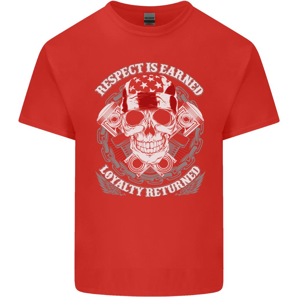 Respect Earned Motorbike Motorcycle Biker Unisexs Light Cotton TShirt