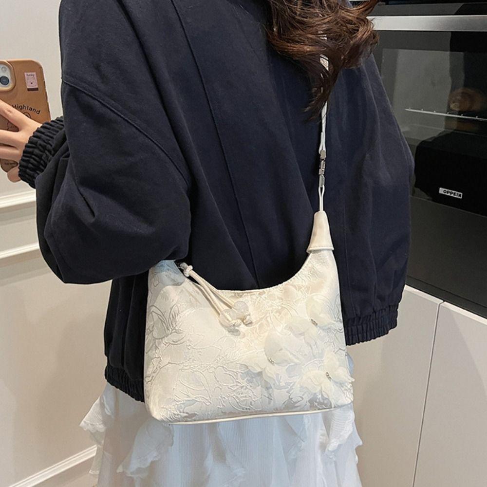 Flower Pattern Chinese Style Crossbody Bag Cheongsam Accessories Cheongsam Bag  Wedding