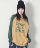 Deumakeu Real Street Color Mix Raglan Long Sleeve T-Shirt Khaki & Mustard