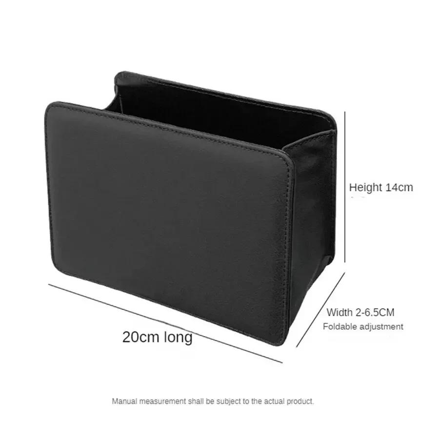 Car Door Storage Organizer with Trash Bin Foldable Multi Pocket Leather Design Seatback Hanging for Car Interior Accessories