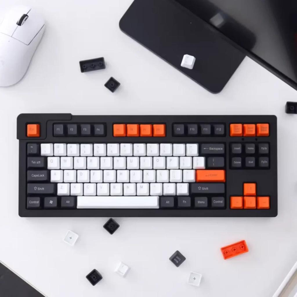 Xiaomi Large Carbon Solid Color Genuine/Side Engraved Keycaps PBT Thermal Sublimation for OEM Gateron MX Mechanical Keyboards