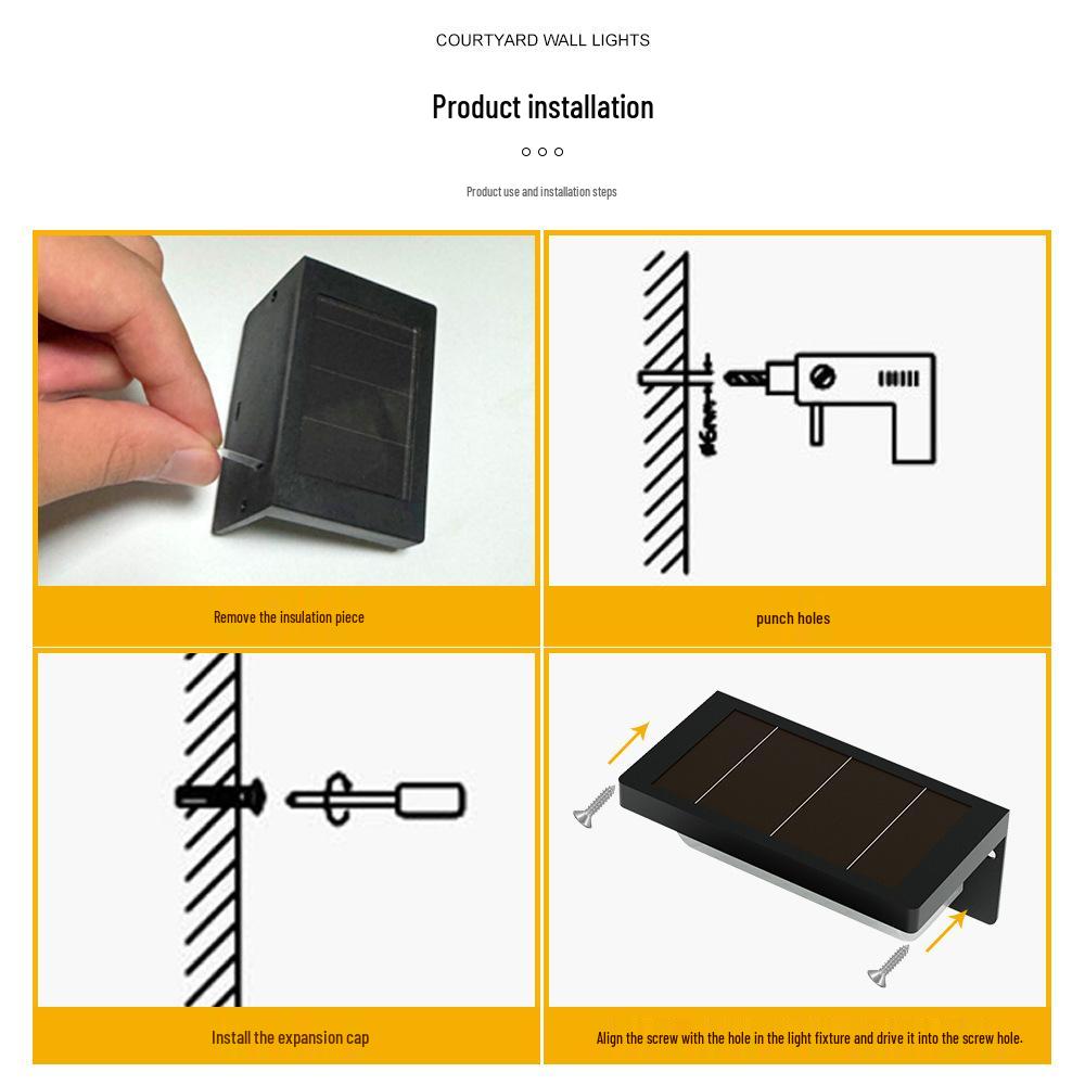 Waterproof Solar Outdoor Wall & Stair Lamp - Decorative Light for Fences, Railings, and Garden