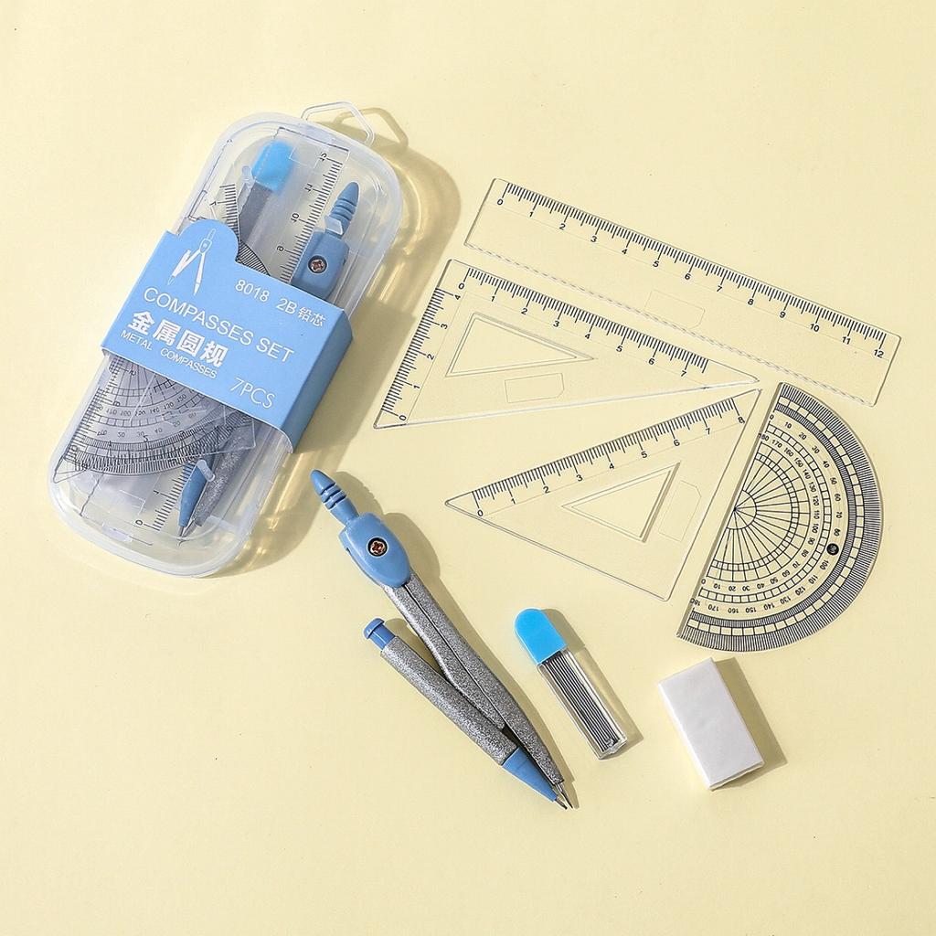 Compass and ruler sets for students are suitable as prizes or gifts for primary school students