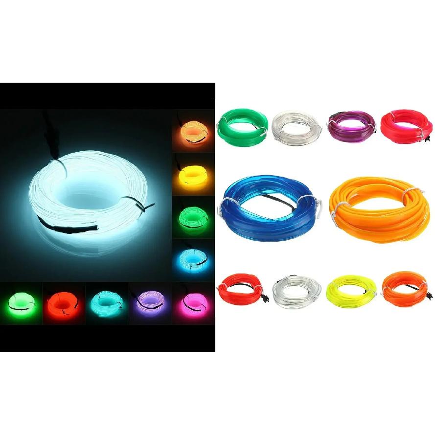 New 1/3/5M 12V LED Car Light Lamp Flexible Auto Interior Decorative Atmosphere Wire Strip Cold LED Light Fit All DC 12V Cars