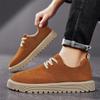 Retro Herren Freizeit Lederschuhe Rutschfest Outdoor Bequeme Sneaker Herbst Wildleder Herren Trendige Schuhe Designer Wanderschuhe Mann