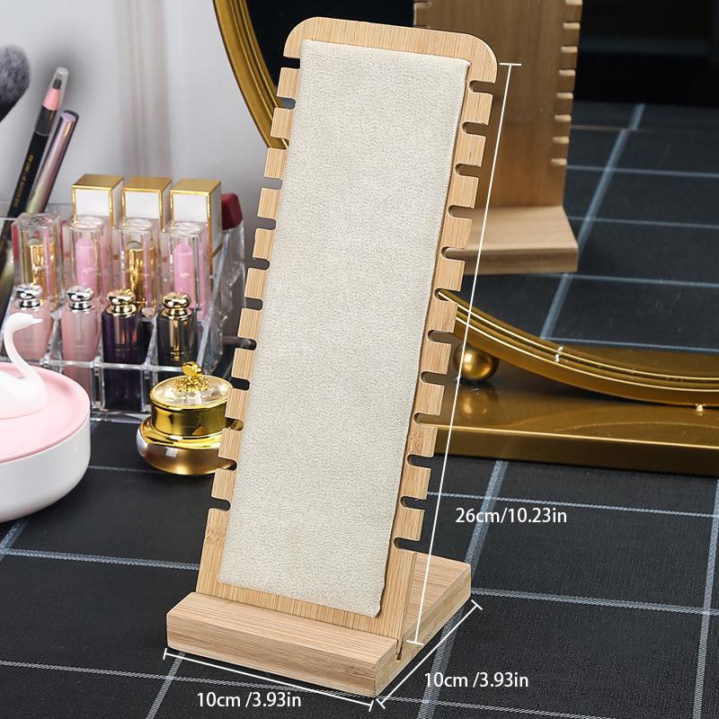 

Креативная бамбуковая деревянная рамка для ожерелья, модная рамка для дисплея ювелирных изделий, браслет, поддержка реквизита для демонстрации ювелирных изделий