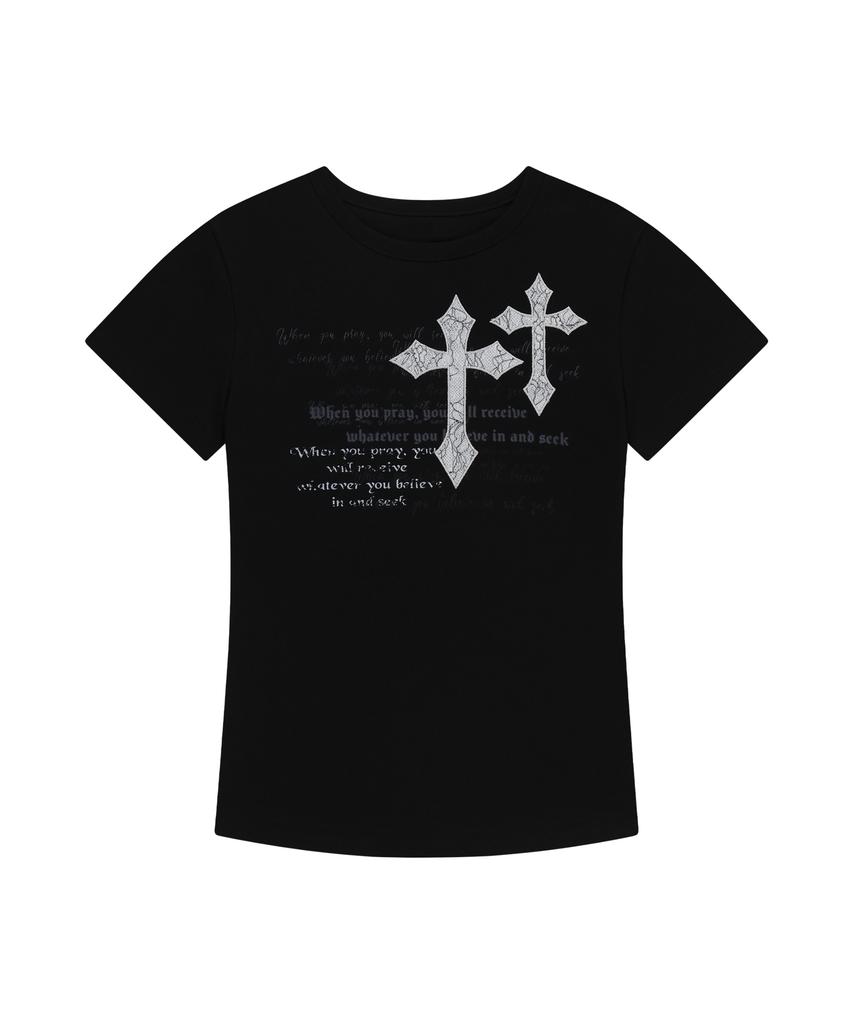 AAKAM Laced Cros2 Patch Half Top (Black)