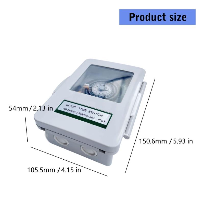 Mechanical Timer 30A Time Control Device Universal For Production Lines Outdoor Facilities & Commercial Lighting Systems