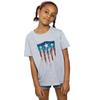 Marvel Girls Captain America Flag Shield Cotton T-Shirt