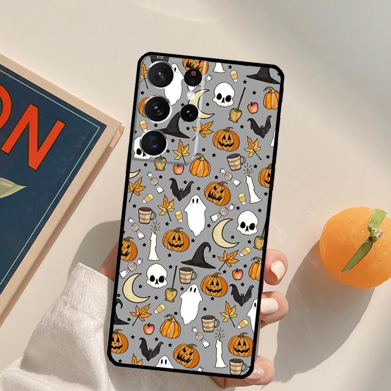 Halloween Pumpkin Horror Phone Case For Samsung Galaxy S26 S25 S20 S21 S22 S23 S24 Ultra S10 Plus S25 FE Back Cover