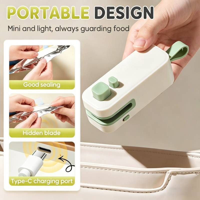 Mini wiederaufladbarer Lebensmittelversiegler mit magnetischem Design zur Frischhaltung in der Küche