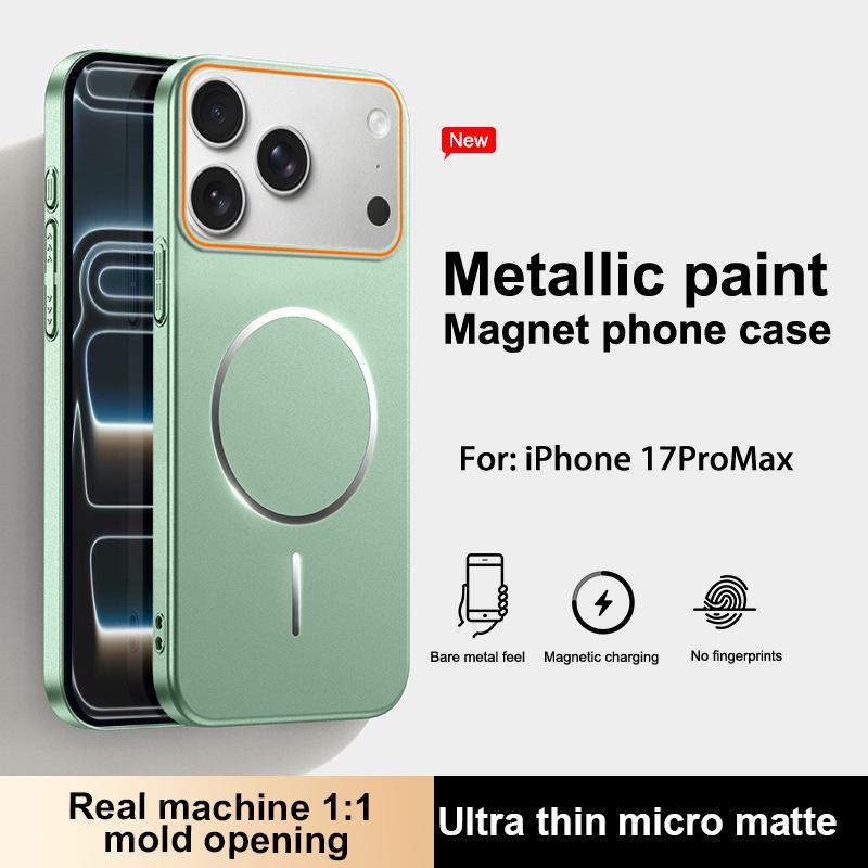 Compatible with Apple 17 Pro Max, This Painted, Full-coverage, Drop-proof Case Features a Precision Ring with Magnetic Adsorption.