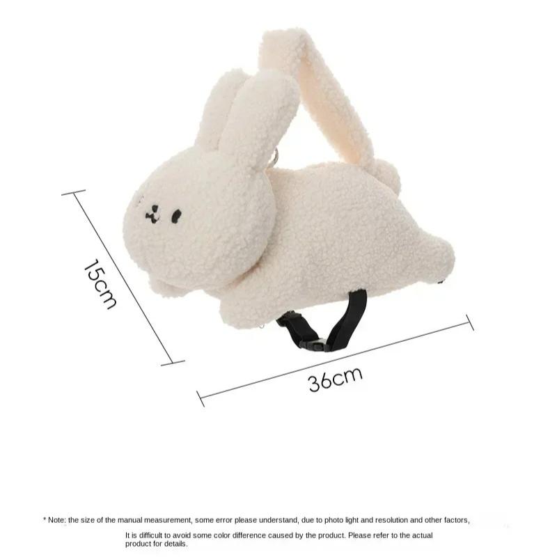 Car Hanging Tissue Box Set - Cute Rabbit & Cat Plush Design, Black/White Options, Soft Stuffed Car Back Seat Tissue Holder