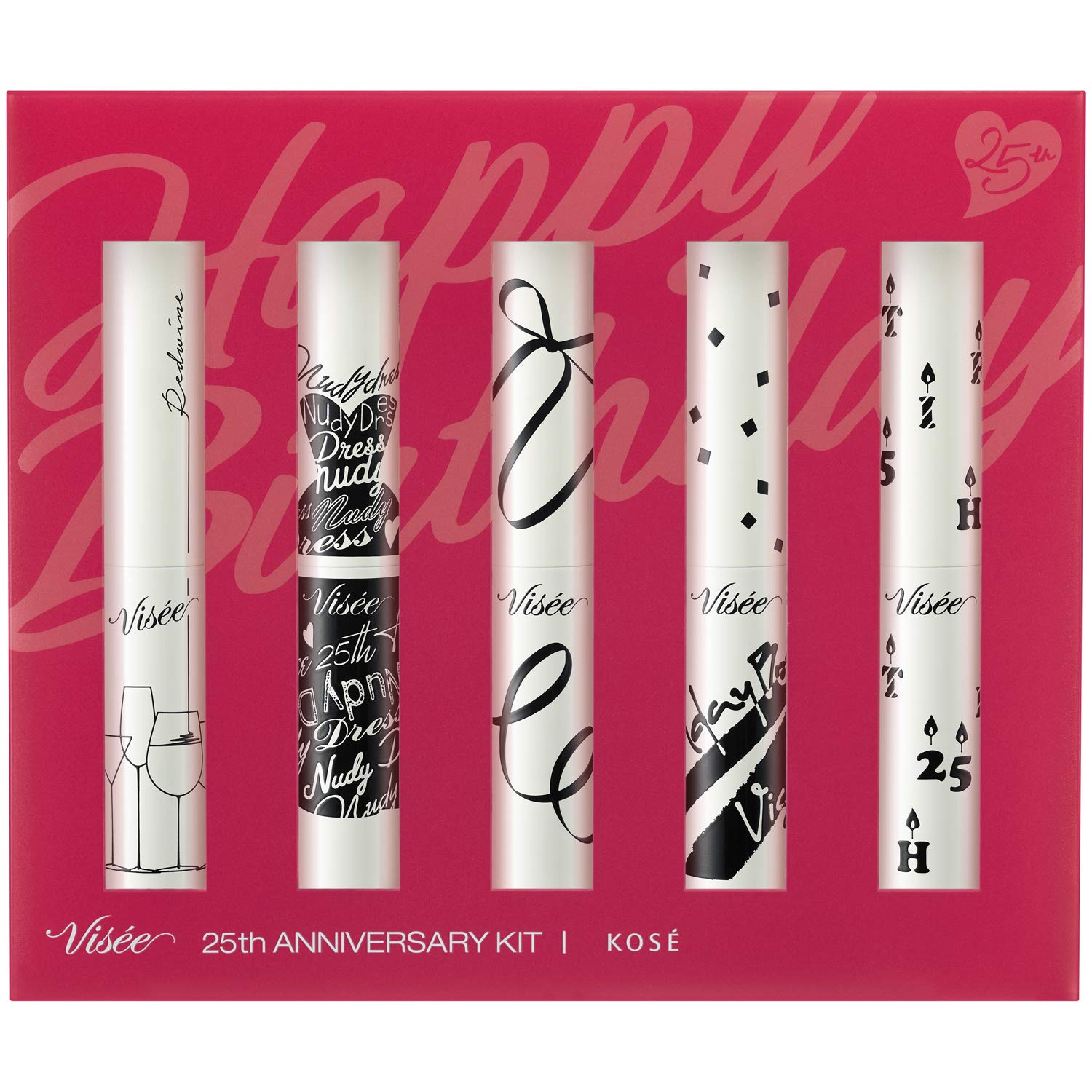 

Visee 25th Anniversary Kit I Набор красных помад x 5 штук 3,5 г