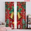 2pcs 2D Flat Printing Merry Christmas Popular Party Window Curtains Father Christmas 100% Polyester Without Electricity Party