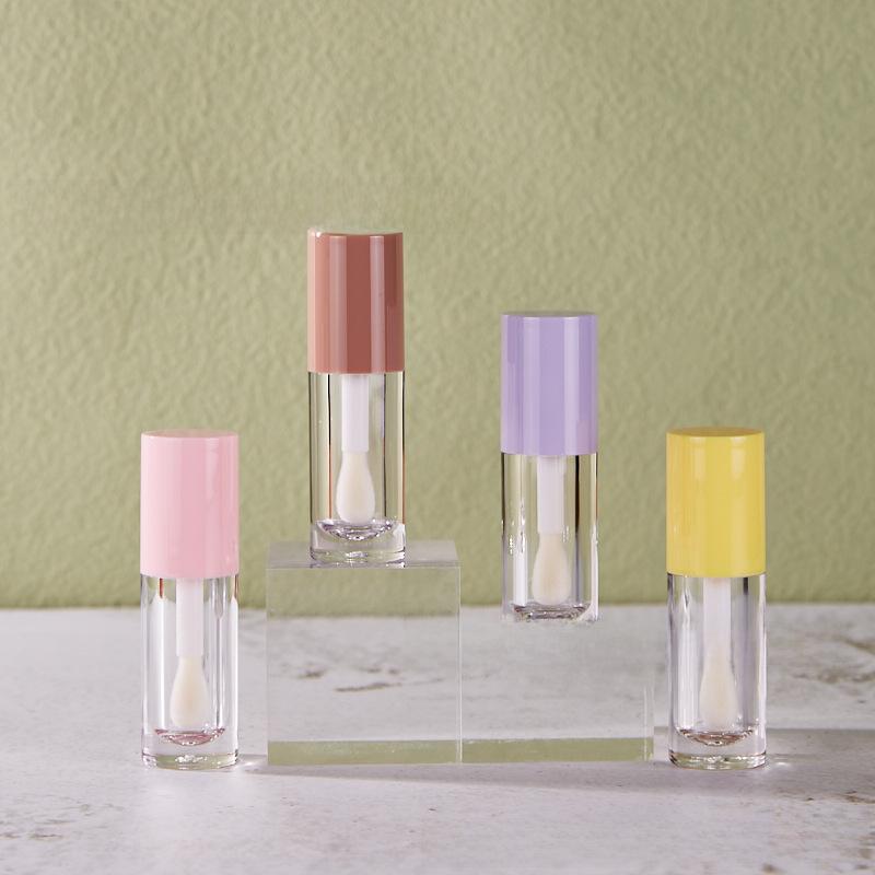 Large Round Lip Glaze Tube with Brush, 6ML Capacity - Empty Packaging