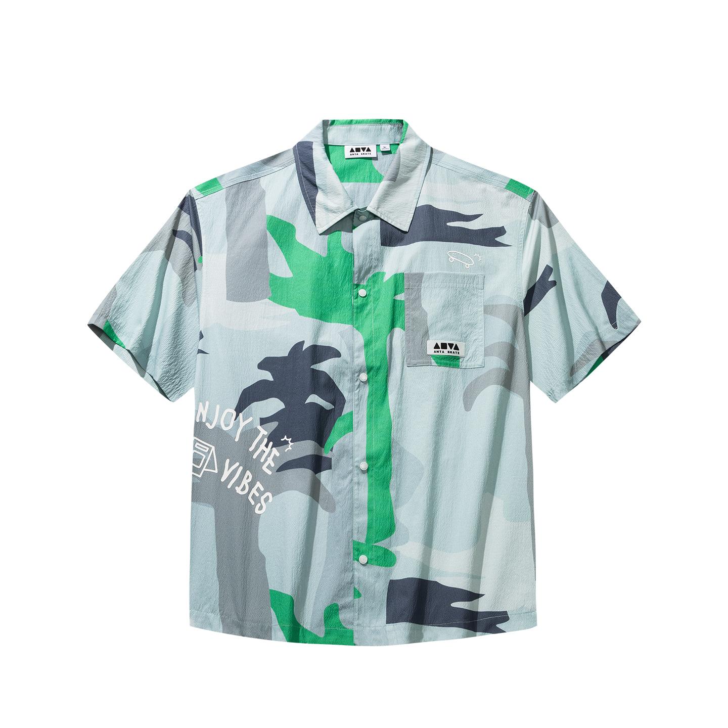 Anta Skateboard Culture Lifestyle Series Short Sleeve T-Shirt Summer 2026 Unisex T-Shirts Ice-Drip-Blue 172628105-5 L