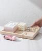 Nordic Beige Travertine Marble Tray: Light Luxury Entrance Hall Decoration & Jewelry Storage Ornament