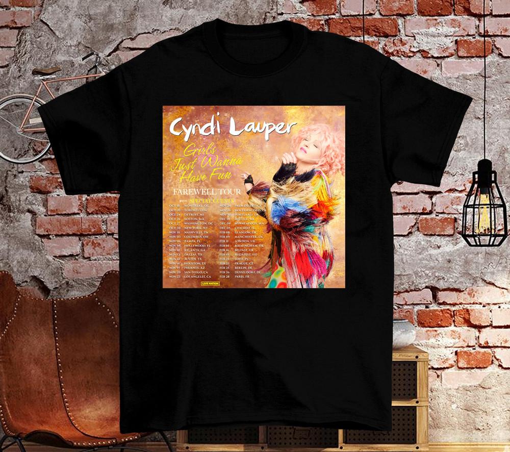 NEW Cyndi Lauper 2024 Girls Just Wanna Have Fun Farewell Tour Shirt Unisex T-Shirt XXXL