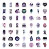 50 100Pcs Cute Cartoon Gothic Evil Witch Ghost Stickers Luggage Guitar Fridge Car Scooter Halloween Sticker Vinyl Decals