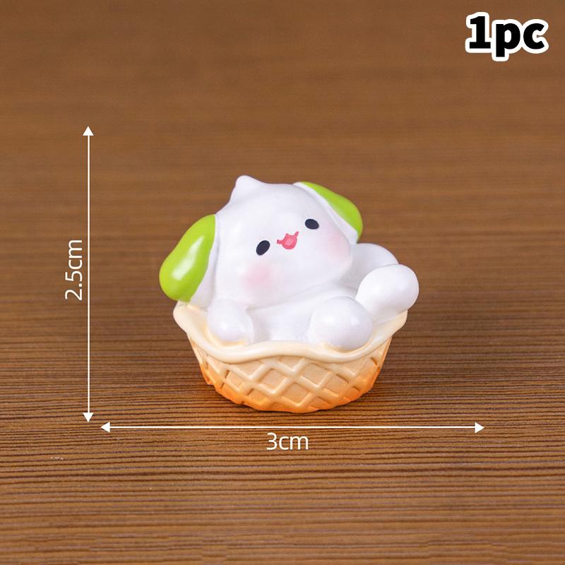Cute Puppy Figurine Resin Diy Crafts Micro Landscape Desktop Small Ornaments Statue Decoration Mini Animal Statue