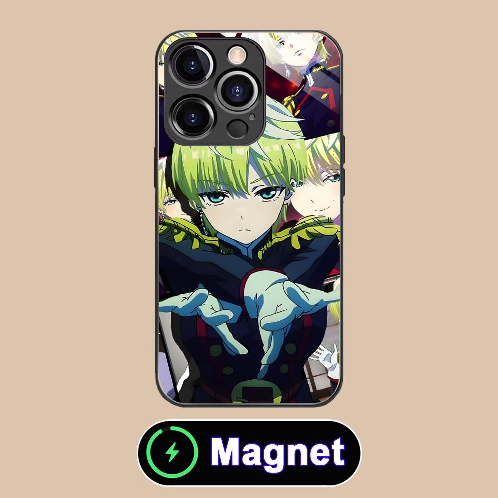 Mato seihei no slave Tenka Izumo Glass MagSafe Mobile Phone Case for iPhone 17 16 15 14 13 12 11 Air Pro Max Plus Mini Colorful