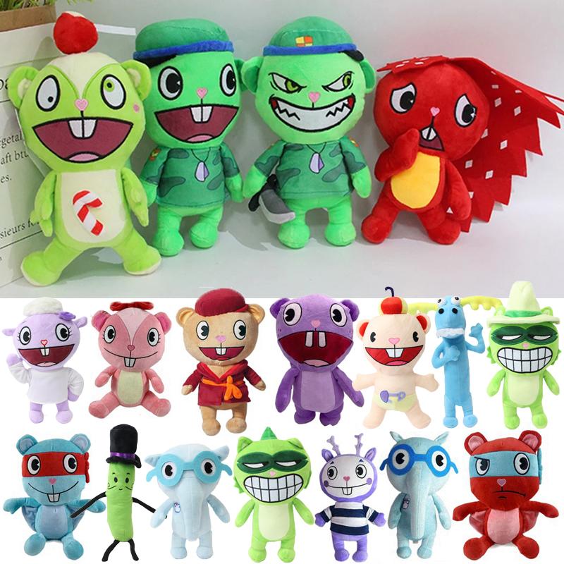 Happy Tree Friends Plush Toy Nutty Flippy Handy Flaky Shifty Sniffles Giggles Stuffed Dolls Cartoon Animal Soft Plushie Gifts