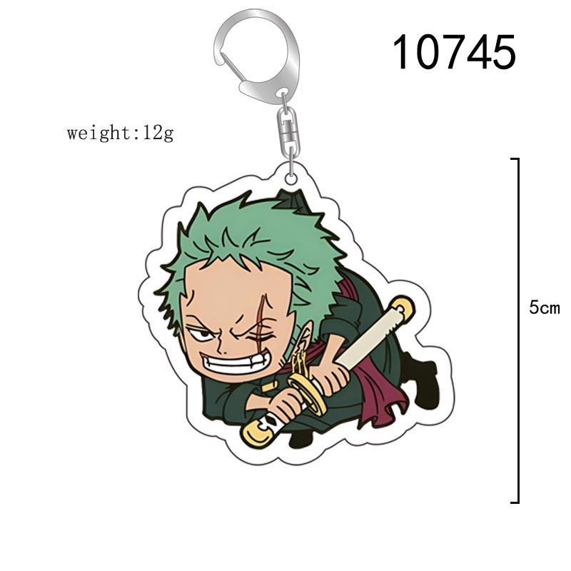 Acrylic Key Chain for One Piece Monkey D. Luffy Franky Trafalgar Law Bepo Nico Robin Acrylic Key Buckle Anime Peripheral Pendant